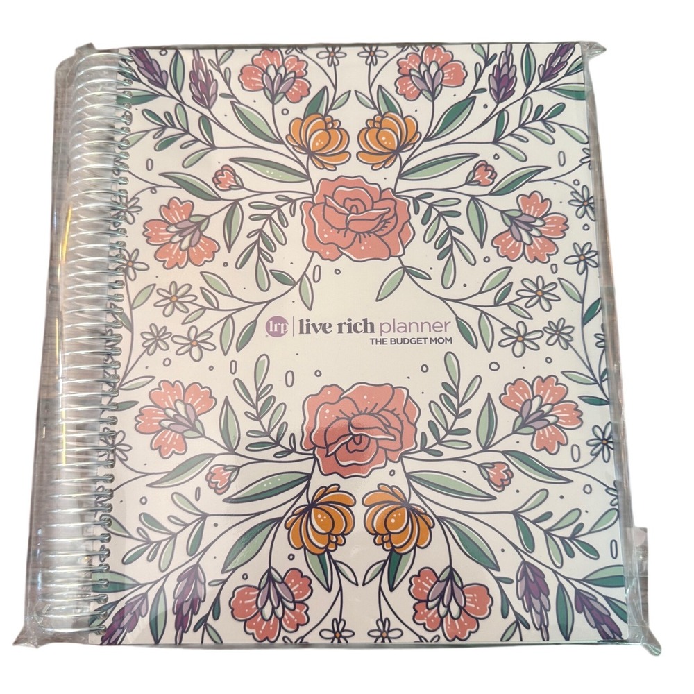 The Budget Mom Live Rich Planner Floral Spiral Financial Budget Organizer NEW